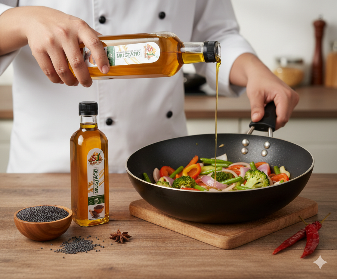 Wooden Pressed Mustard Oil (Kachi Ghani) - Black & Yellow Variants - Image 3