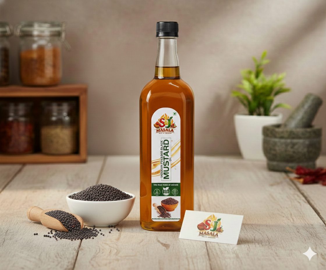 Wooden Pressed Mustard Oil (Kachi Ghani) - Black & Yellow Variants